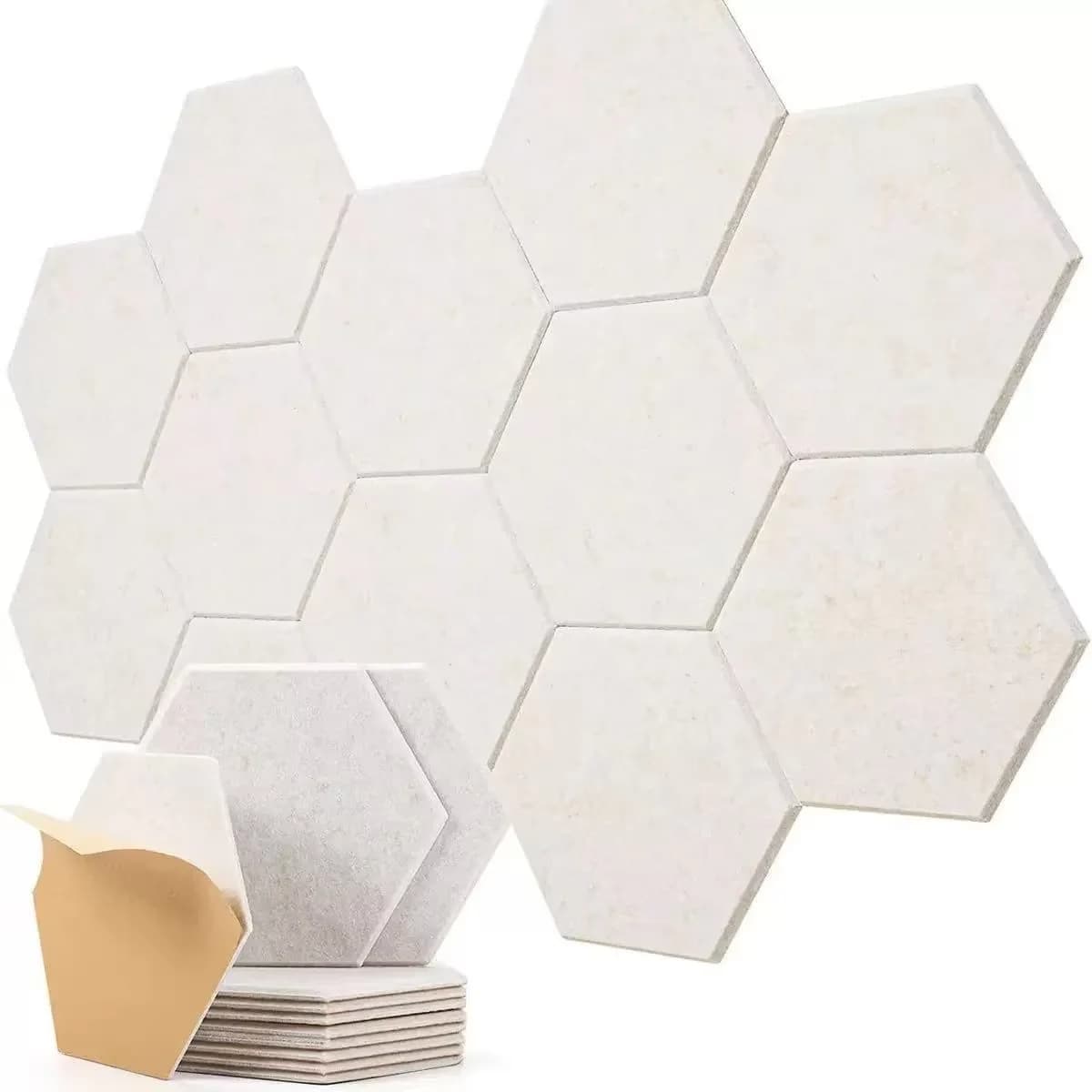 Panneaux acoustiques hexagonaux auto-adhésifs, 5 pièces, panneaux en mousse insonorisants, 3 types d