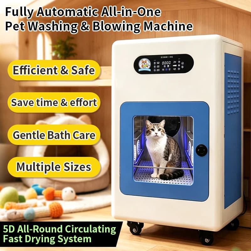 Station de lavage et de séchage automatique personnalisée pour animaux de compagnie, machines en lib