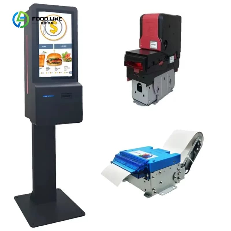 Kiosque de paiement réglable en hauteur, terminal de paiement en libre-service personnalisé pour les