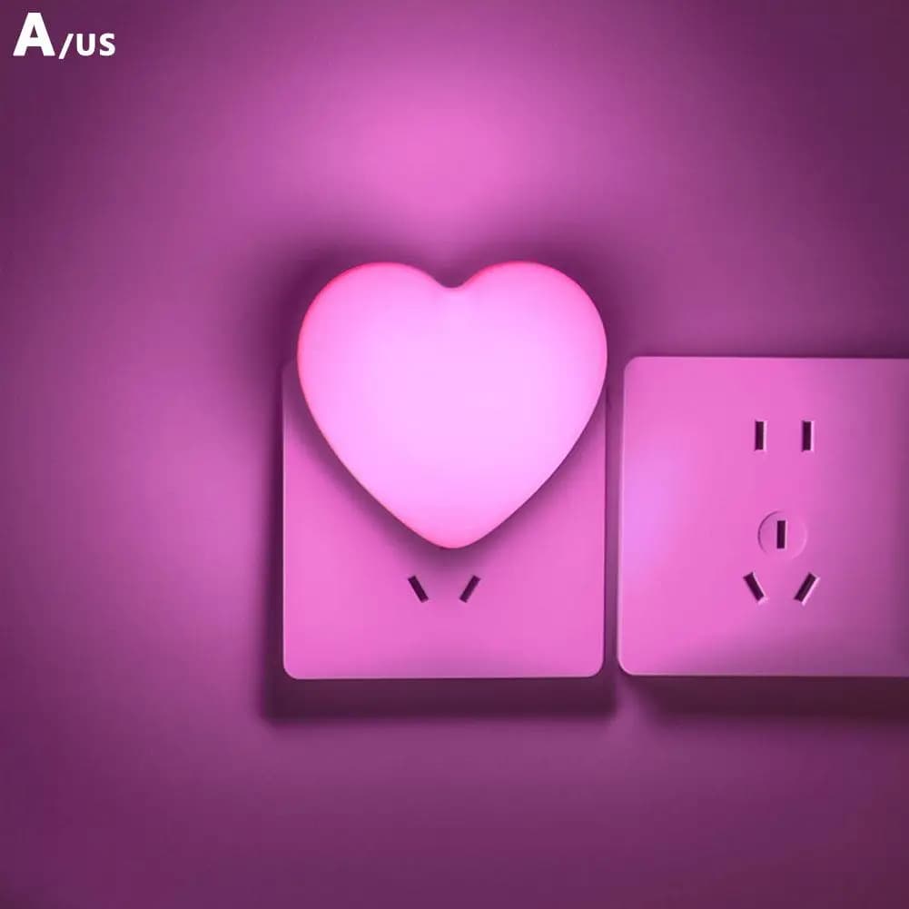 Lampe de nuit LED en forme de cœur 3D, lampe romantique rose pour mariage, ornement de lumière de nu