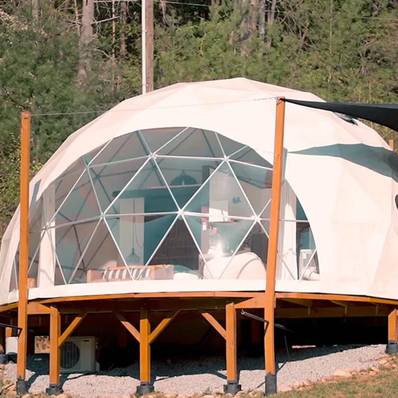 Dôme géodésique de luxe personnalisé en PVC, tente de glamping, tente dôme ronde pour le désert, ten