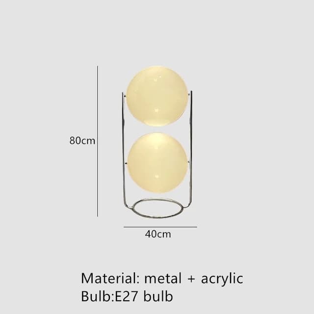 Delord-Lampe LED au Design Simple en Métal Chromé, Boule Acrylique Blanche, Luminaire Décoratif d'Ni