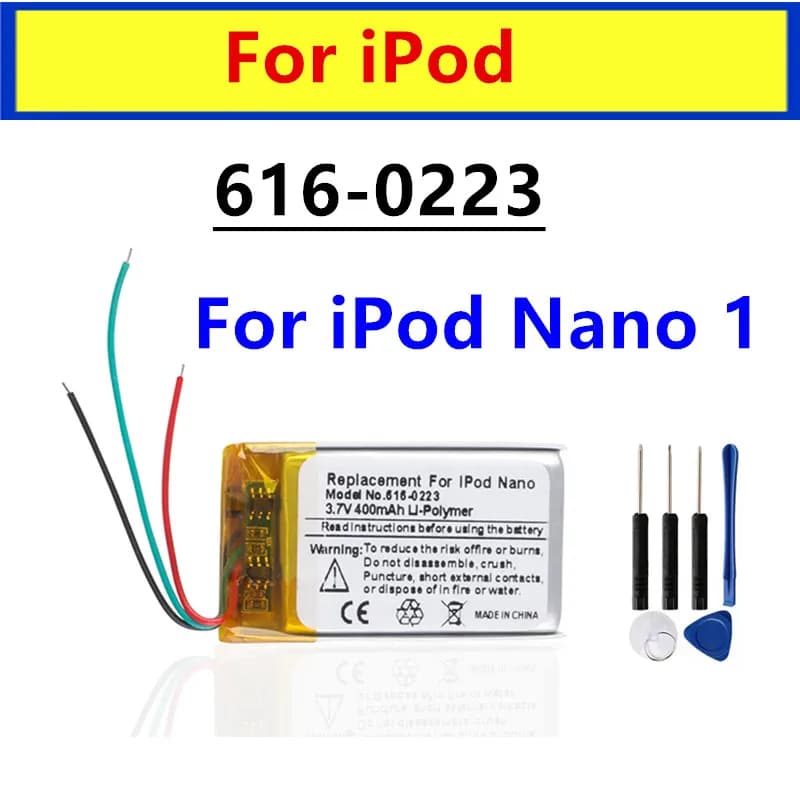 616-0224 batterie 616-0223 pour iPod Nano 1 1ère génération génération MP3 Rechargeable Nano1 616-02