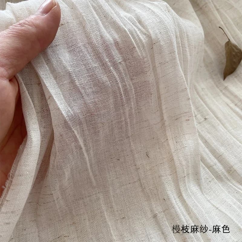 Rideaux en gaze de lin et coton froissé pressé japonais pour salon et chambre à coucher, légèrement 