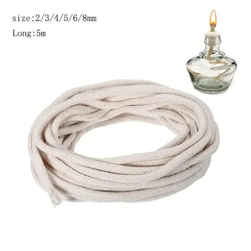 Brûleur à mèche ronde en coton de 2/3/4/5/6/8mm, pour lampe à alcool, torche, huile, bouteille de vi