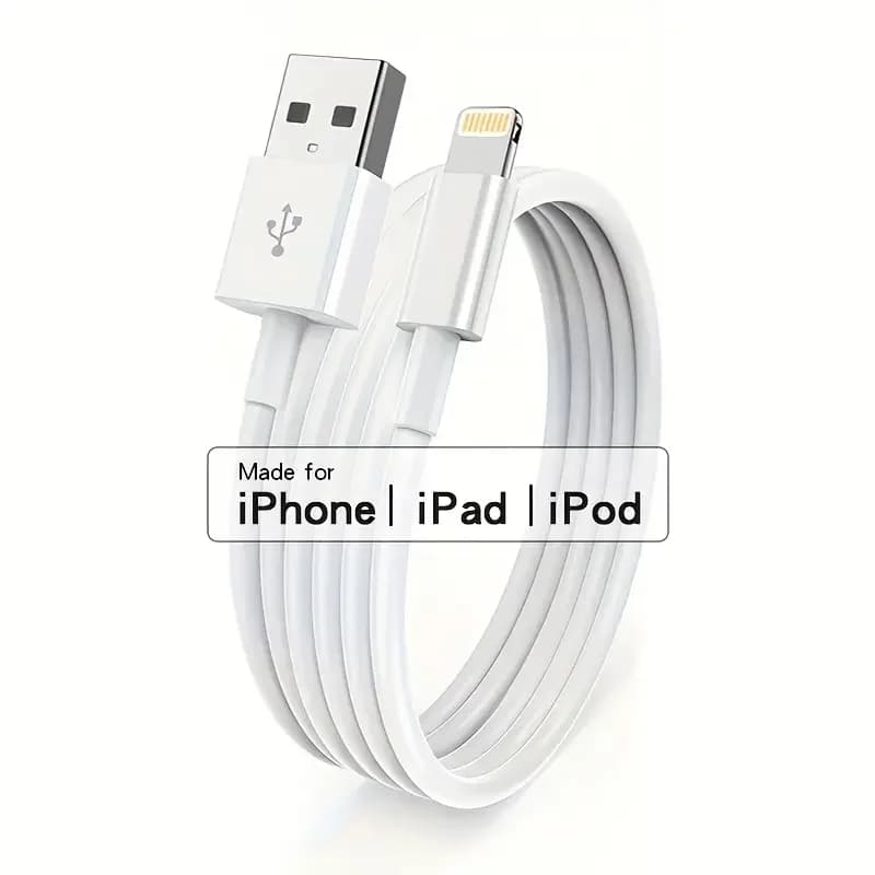 Câble Carplay MFi Certifie, 1 pièce, 2 pièces, cordon de chargeur de voiture USB A vers câble Lightn