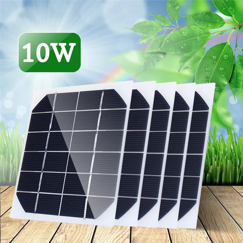 5 pièces 6V 350MA monocristallin 10W Mini panneau solaire panneau photovoltaïque