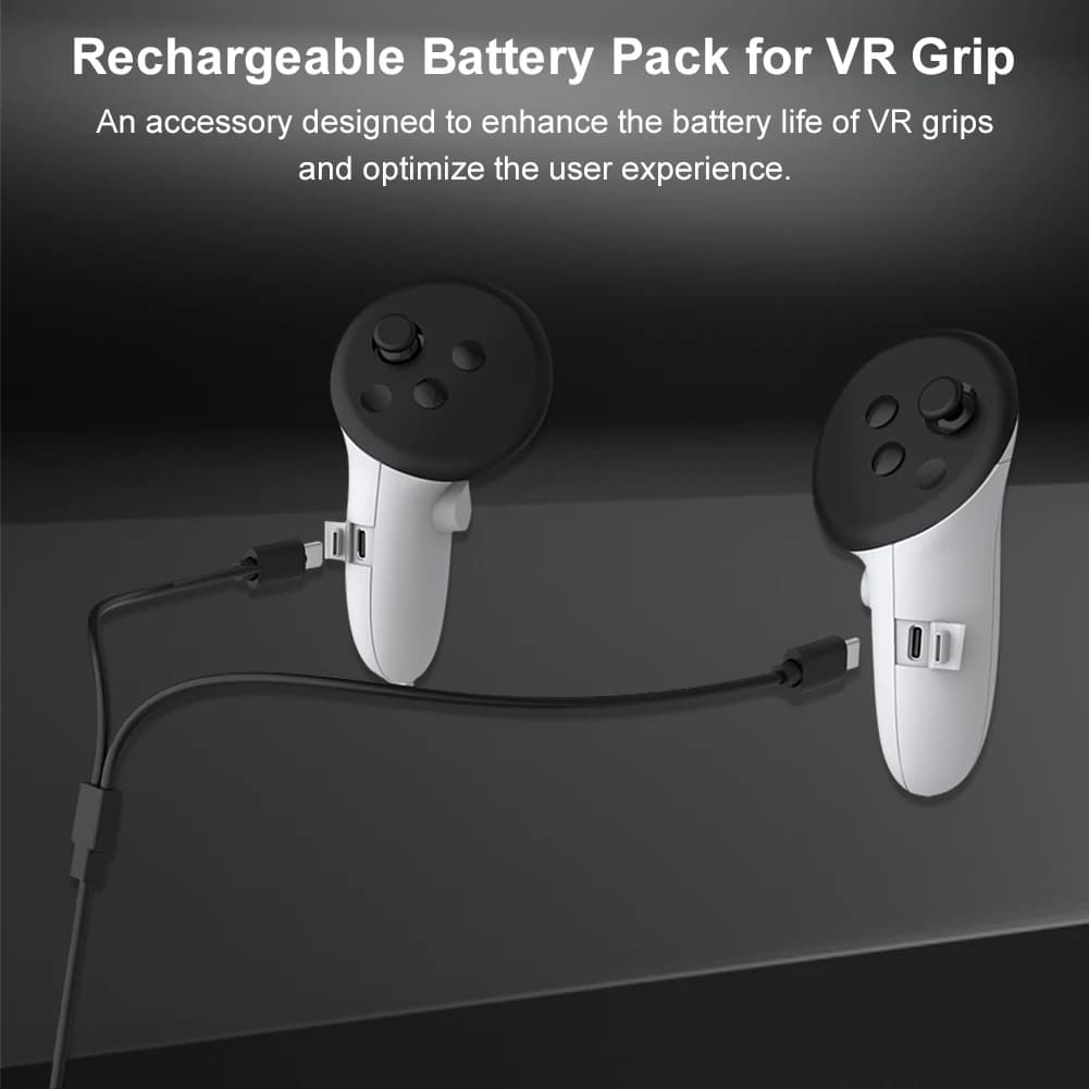 Pack de batteries pour manette Meta Quest 3 3S, couvercle de batterie rechargeable avec contacts de 