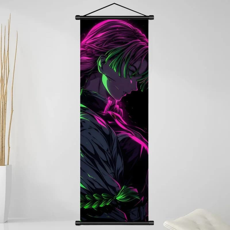 Affiche murale en tissu Demon Slayer Mitsuri Kanroji, décoration anime à suspendre pour chambre, sal