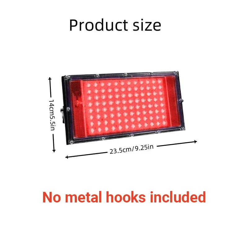 Lampe de thérapie à la lumière rouge à 96 led, thérapie à la lumière infrarouge avec support, dispos