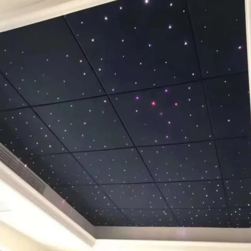 Panneau de plafond Starlight Panneau de fibre PMMA Éclairage de plafond de panneau en polyester