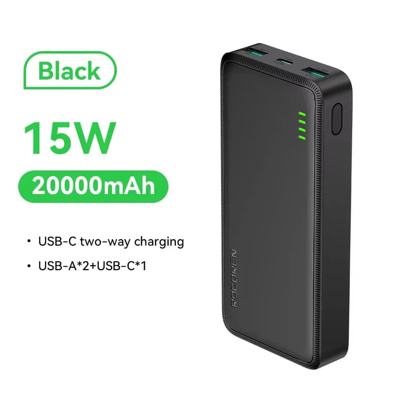 Rocoren chargeur Portable 20000mAh batterie externe charge rapide batterie externe pour iPhone 17 Pr