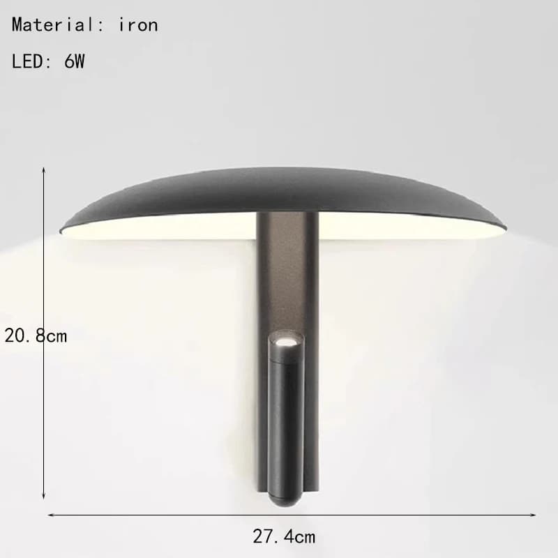 Applique murale LED rotative en métal, nouveau Style, noir, Orange, Beige, avec interrupteur, champi