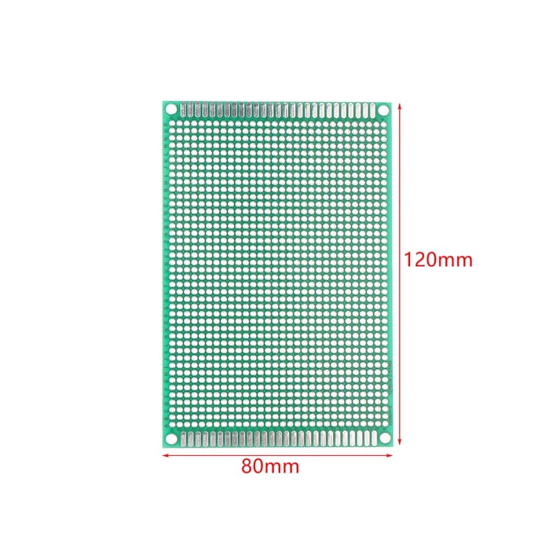 Plaque de prototype 8*12/9x15 cm, 2 couches, panneau universel 9*15 cm, double face, 2,54 mm, vert