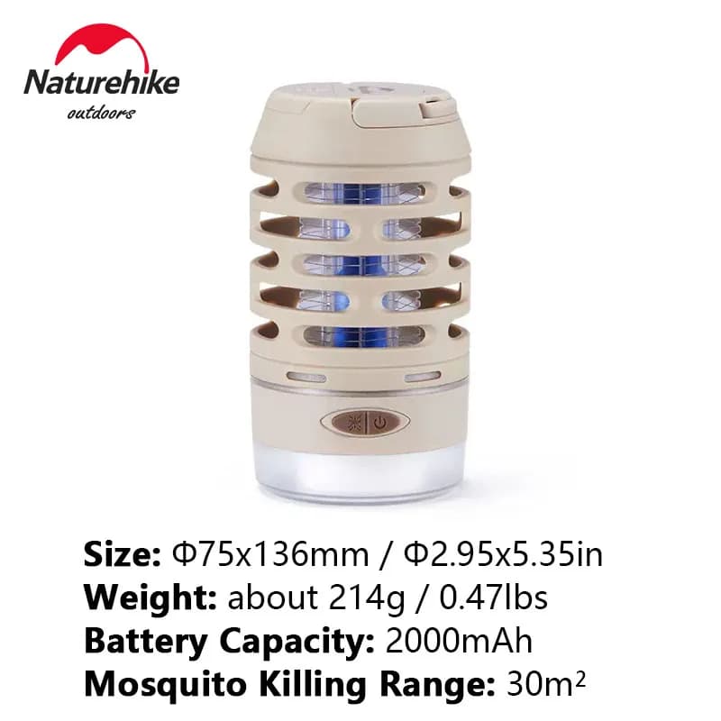 Natureifa-Lampe de camping multifonctionnelle, lampe anti-insectes d'extérieur, éclairage de tente d