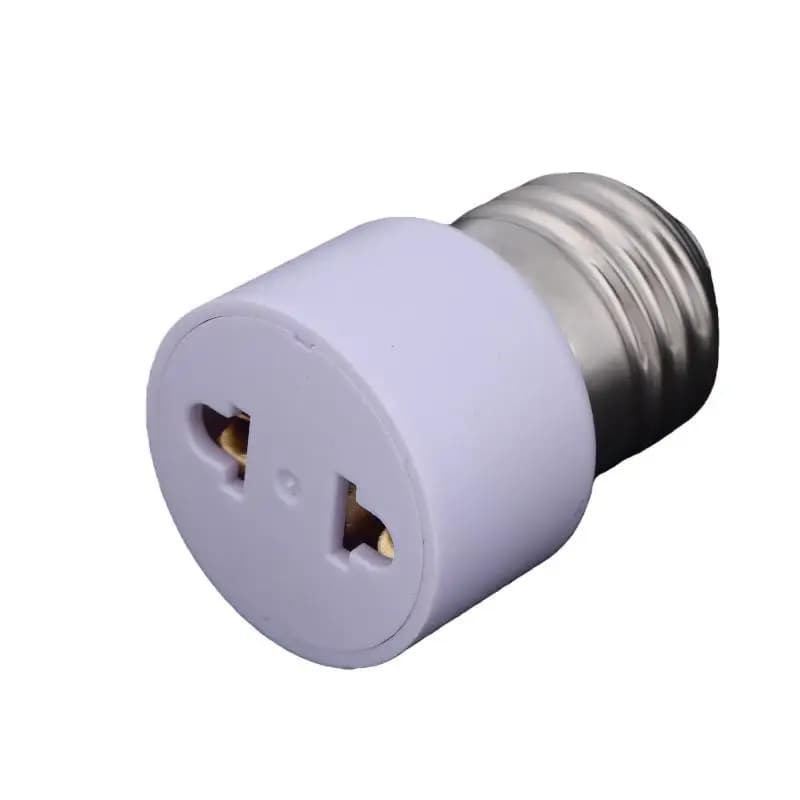 [Neuf] Douille de lampe US/EU sans éclairage, pratique, blanche, support d'ampoule E27, adaptateur d