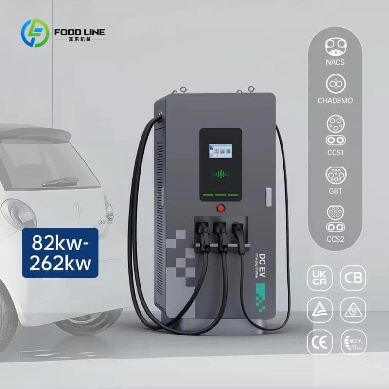 Chargeurs EV CCS2 DC personnalisés, chargeur EV niveau 3 80 kW 160 kW 200 kW 260 kW, station de char