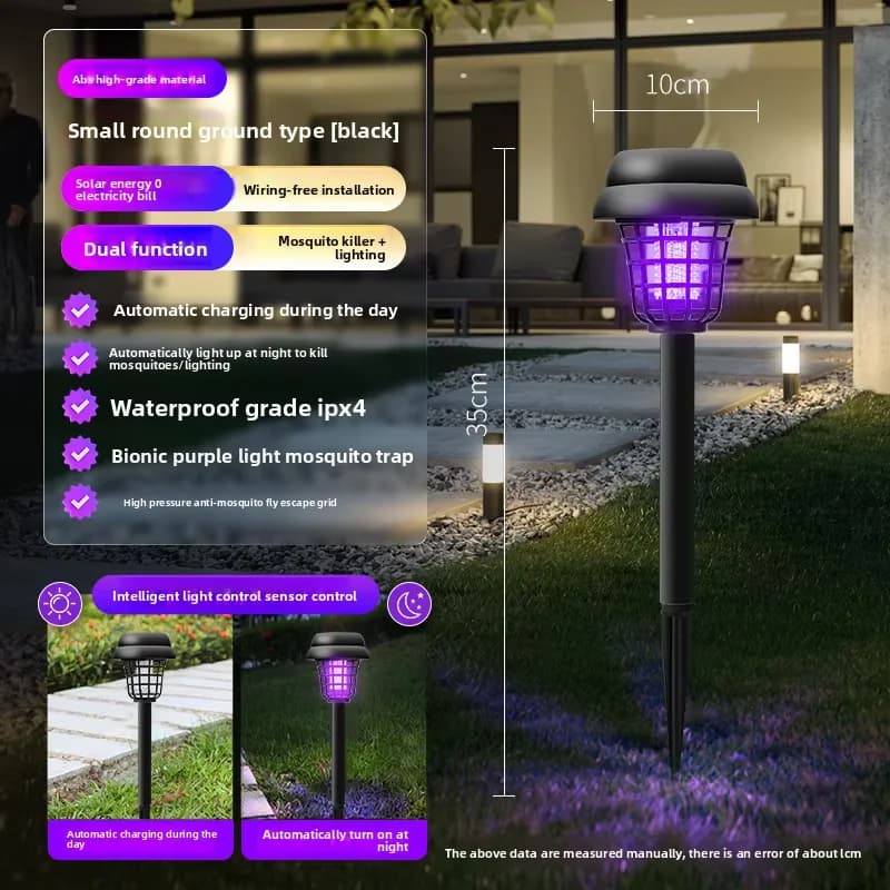 Lampe solaire anti-moustiques d'extérieur, étanche, anti-moustiques et répulsif d'éclairage, pour us