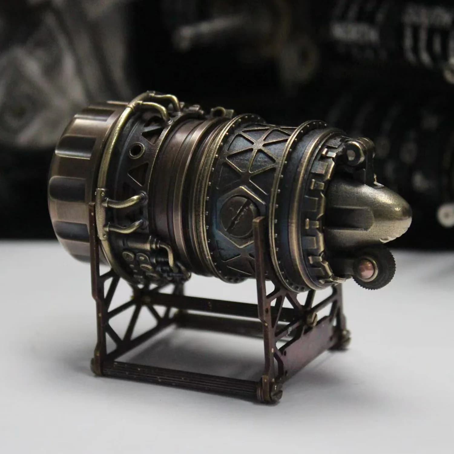 Briquet à huile en laiton style Steampunk, rare et cool, briquet à kérosène type moteur, cadeau rétr
