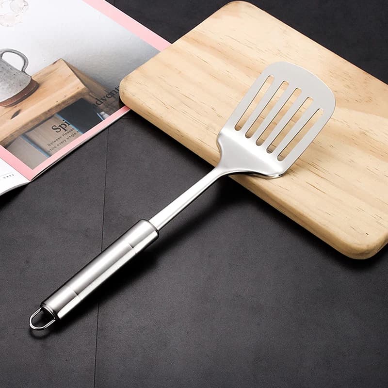 Tourneur à fente en acier inoxydable, spatule de cuisine, saleté de Steak, Burger, outil de beurre, 