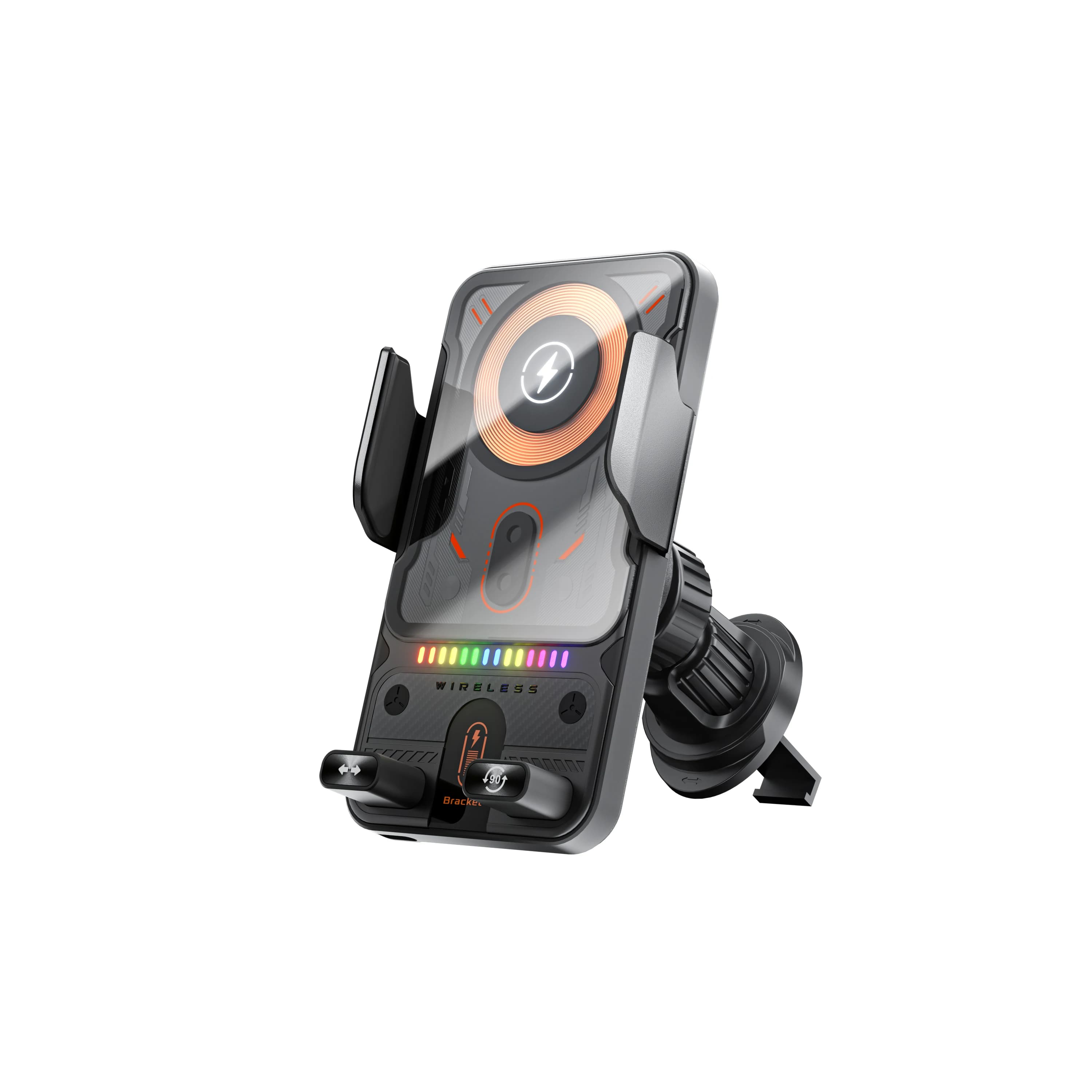 Chargeur sans fil 15W, induction intelligente, support de téléphone portable universel rotatif pour 