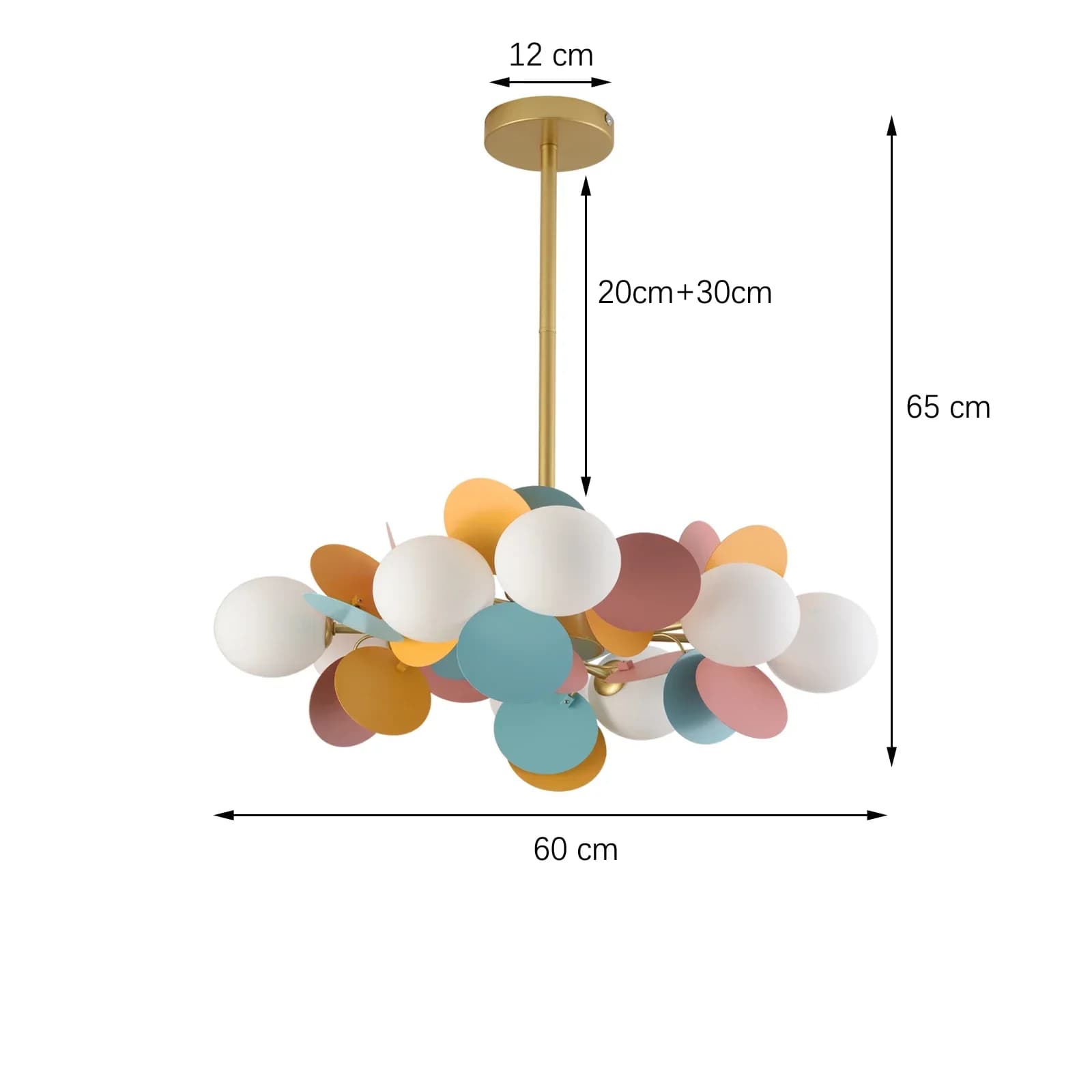 Lustre coloré Suspension Lustre luxe plafond suspendu Suspension pour chambre salle à manger salon c