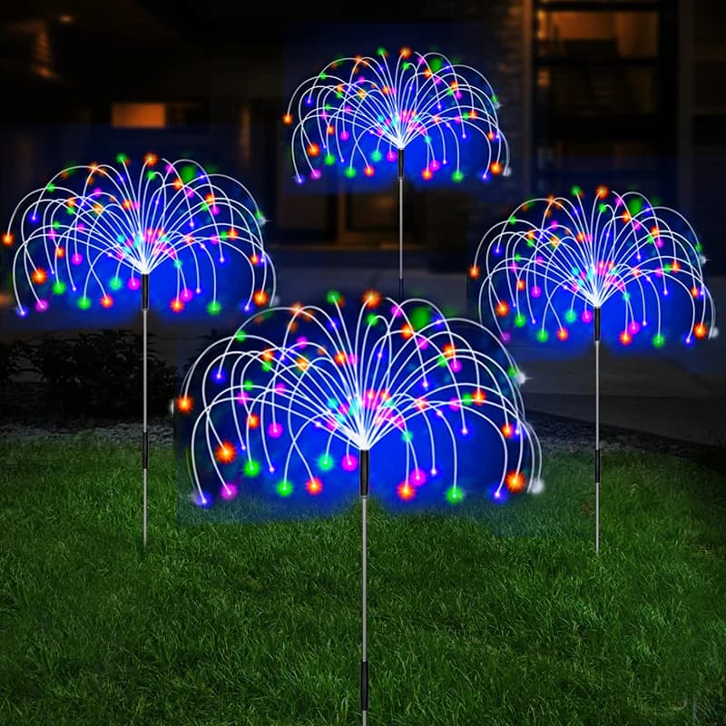 LED feu d'artifice solaire lampe extérieure jardin décor voie fée lumières étanche noël cour balcon 