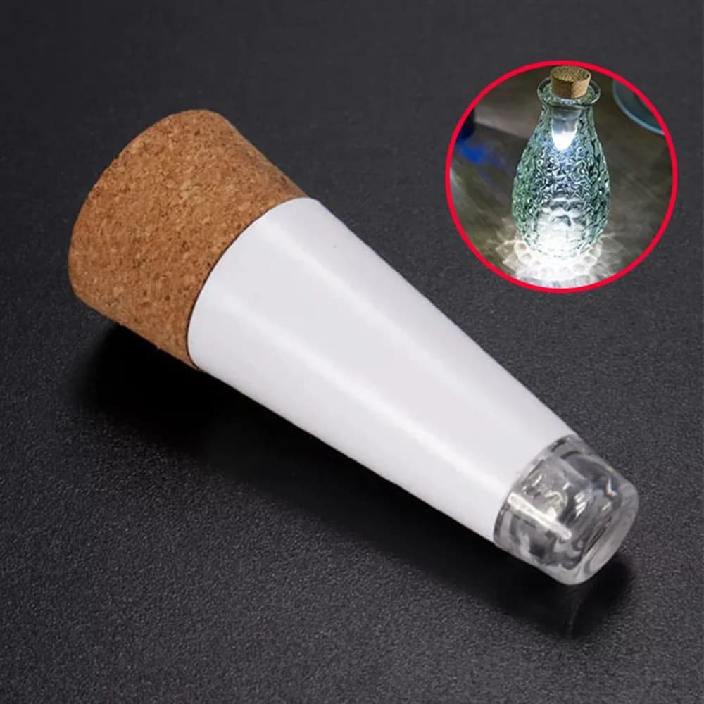 Bouteilles rechargeables USB, Mini lumières artisanales en forme de liège, alimentées par lumière, b