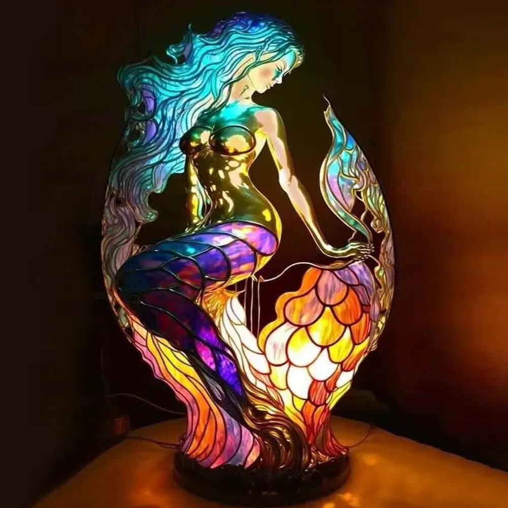 Lampe de bureau LED série animaux, lampe de nuit décorative, colorée, Vintage, en résine teintée, ac
