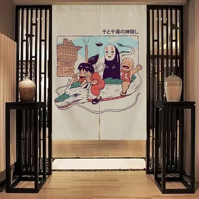 Rideau de porte en tissu de lin de Style japonais, cuisine, chambre à coucher, Restaurant, fenêtre, 