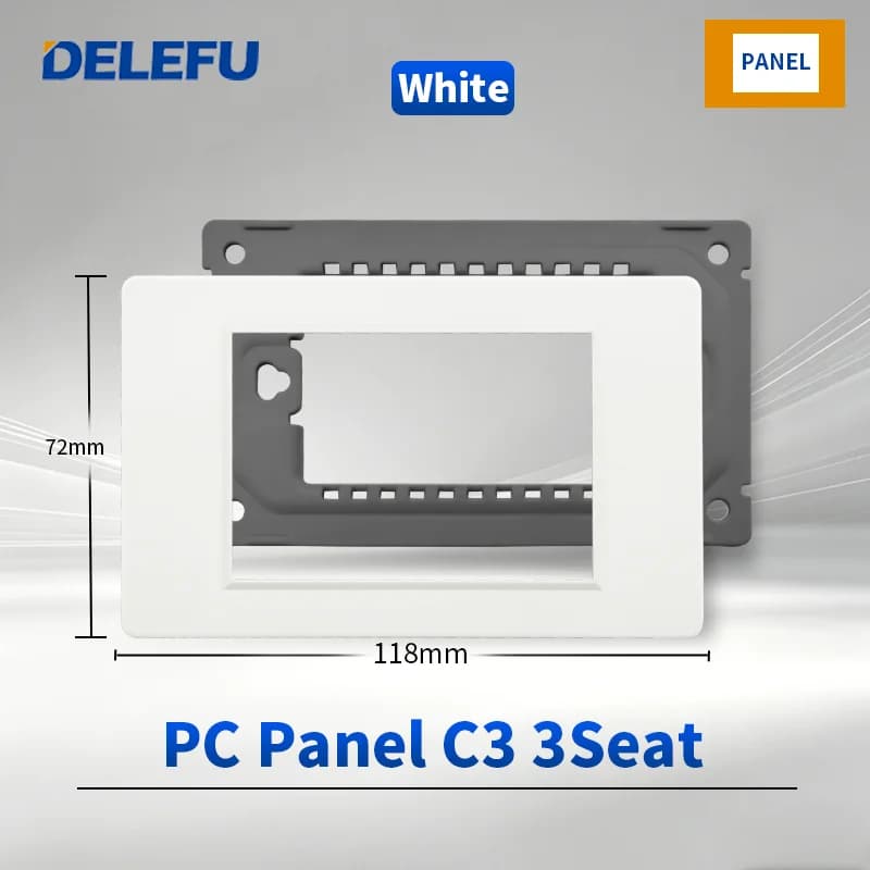 DELEFU-Panneau de Bricolage Blanc Libre, Brésil, Italie, États-Unis, UE, Standard, 118mm x 72mm