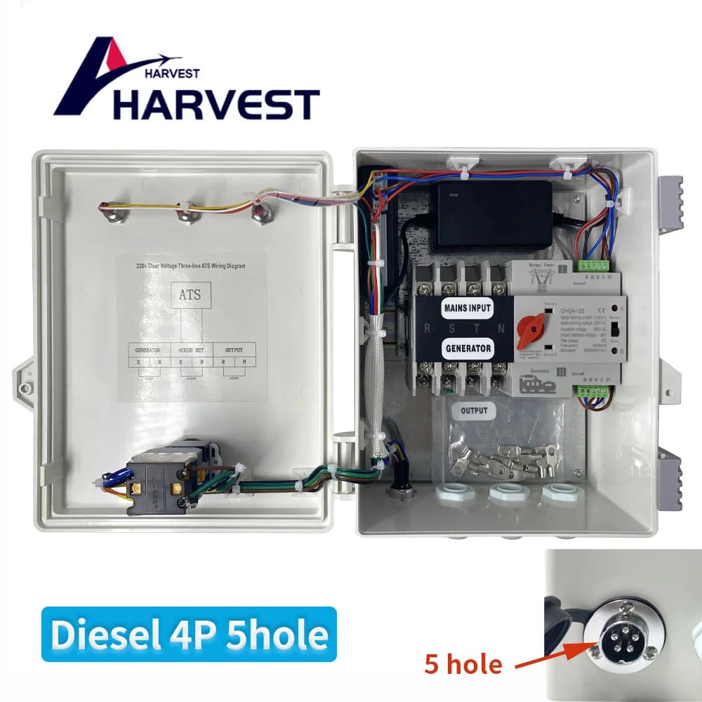 Boîte ATS de commutateur de transfert automatique 10KW, contrôleur de puissance double 220V/380V pou