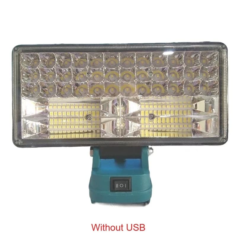 Lampe de travail LED, outil de projecteur pour lampe à batterie Makita 18v, lampe de poche à large f