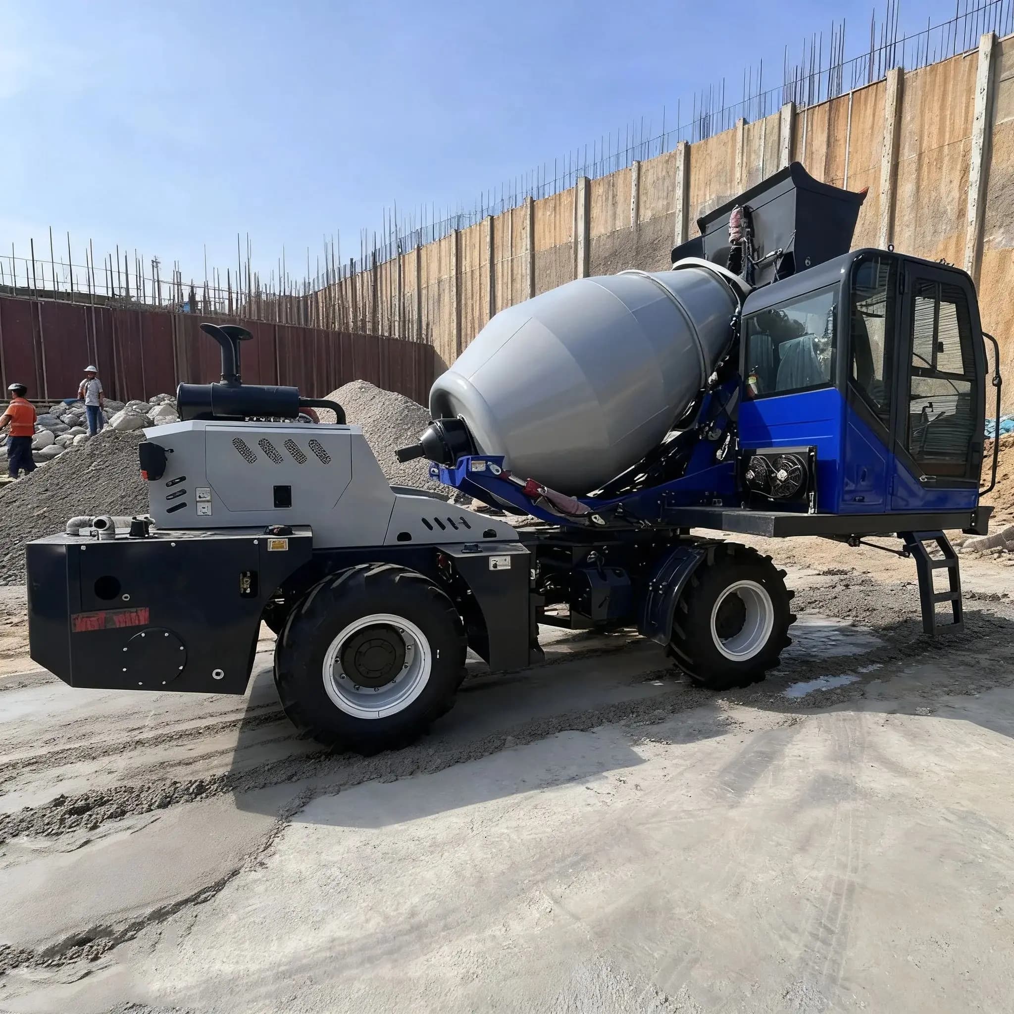 Chargement et déchargement automatiques, nouveau type mobile de camion mélangeur de béton, capacité 