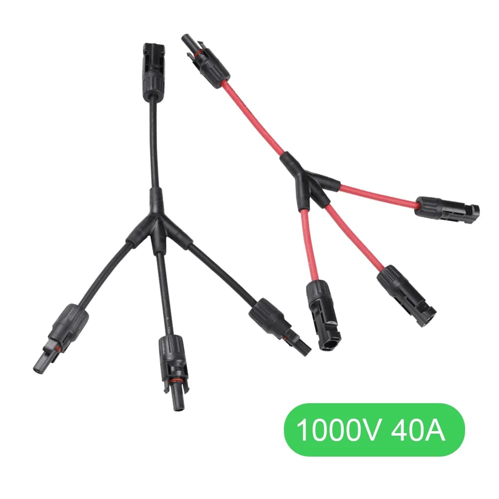 Connecteur en Y de câble de panneau solaire, adaptateur de branche, connecteurs photovoltaïques, dis