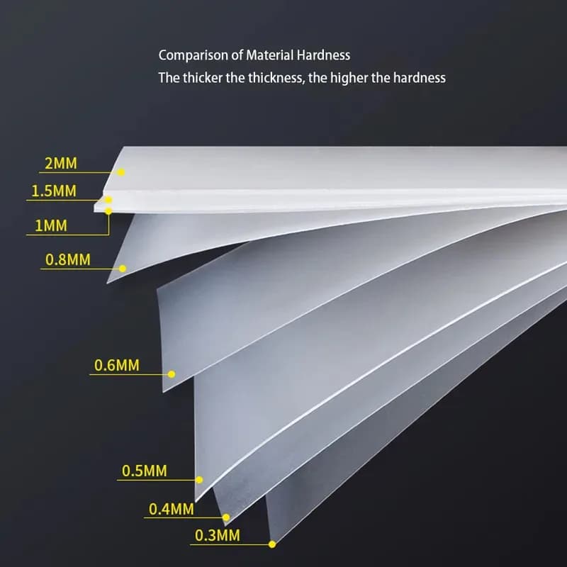 Feuille de polypropylène translucide givrée, panneau en plastique PP, épaisseur 0,3 0,5 1 2 3 mm, di