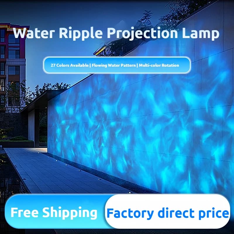 Lampe LED à ondulation d'eau d'océan, lumière d'ondulation dynamique, lampe de Projection réaliste p