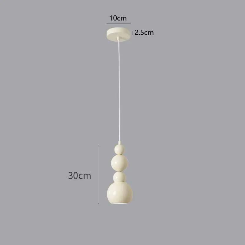 Lampe suspendue de chevet pour chambre à coucher, minimaliste, moderne, couleur crème française, gou