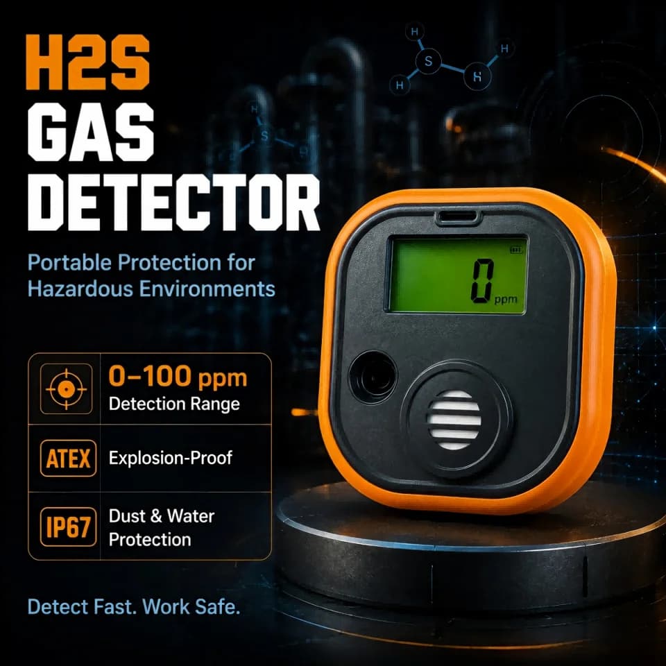 Détecteur de gaz H2S CCEsafety, moniteur portable H2S, détecteur de fuite de gaz sulfure d'hydrogène