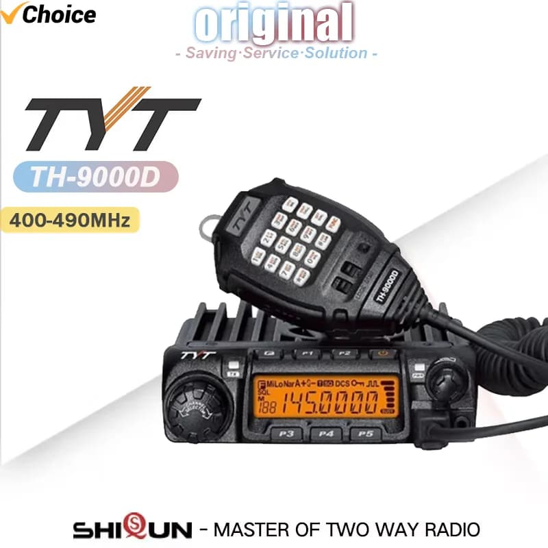 TYT TH-9000D Plus Mobile Station Autoradio VHF136-174MHz ou UHF400-490MHz 220-260MHz Haute Puissance