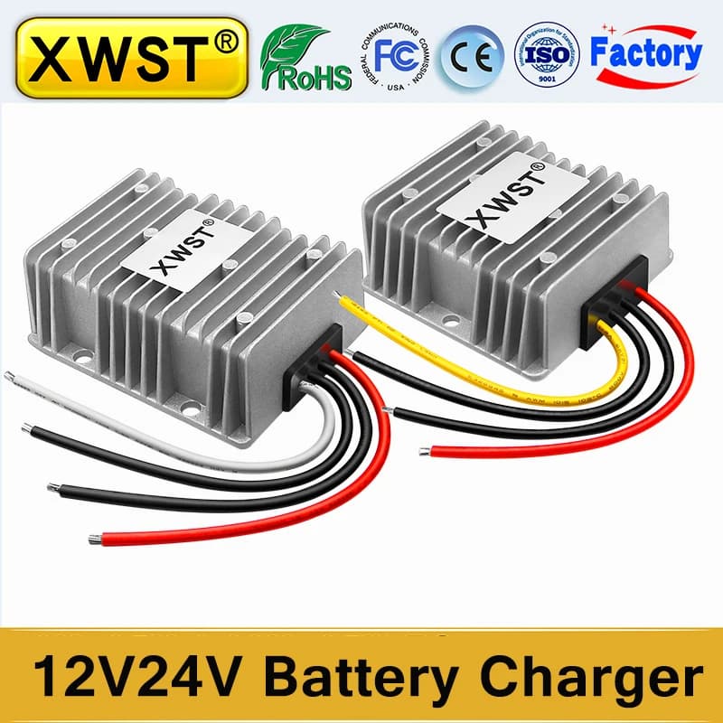 Chargeur de batterie 12V 24V, convertisseur DC 9-35V à 12.6V 13.8V 14.5V 29.2V 29.4V, courant Consta