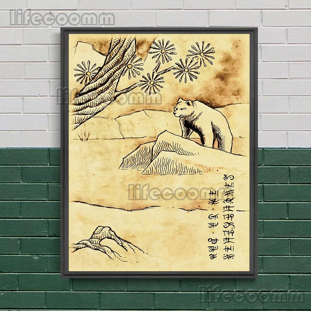 Peinture sur toile d'art mural vintage de culte d'animaux sauvages, affiche d'art antique, décor à l