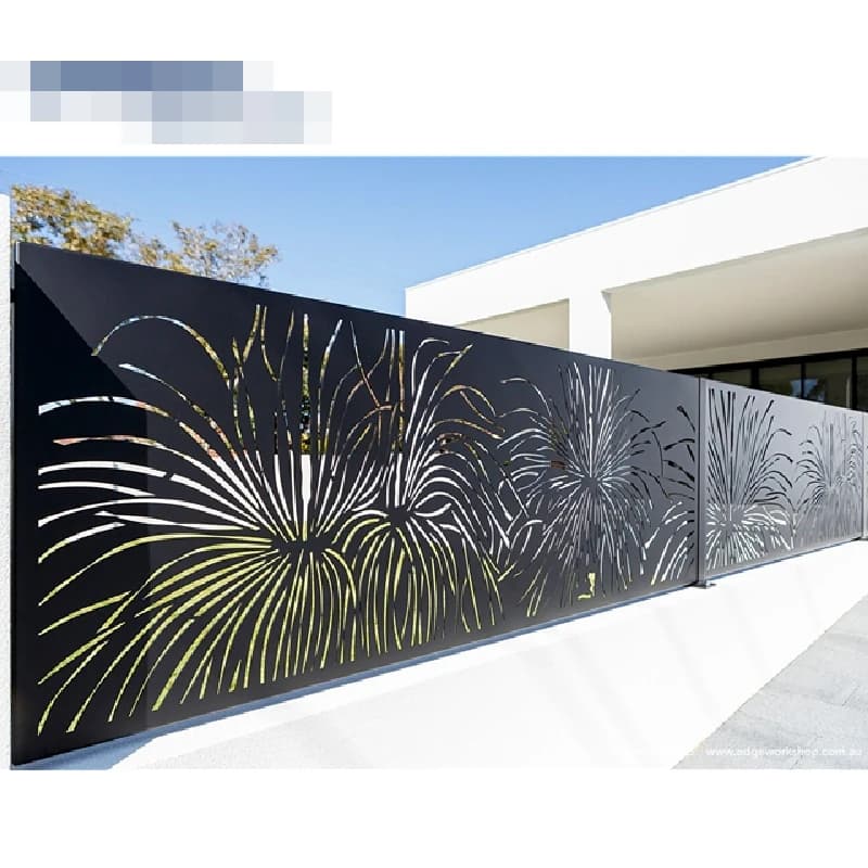 Clôture en aluminium personnalisée de haute qualité, panneaux de clôture métalliques extérieurs déco