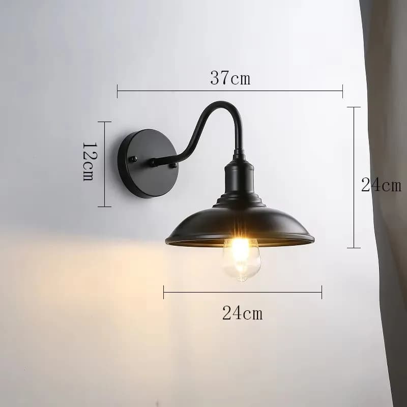 Lampe murale Vintage américaine, lampe industrielle d'extérieur et d'intérieur, couloir de cour, bar