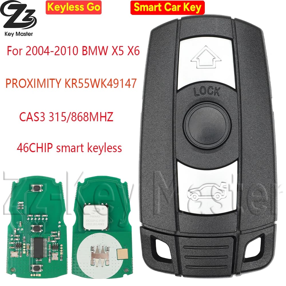 Zz PROXIMITY KR55WK49147 46 puces 315/868mhz clé à distance sans clé PN:6986583-04 CAS3 pour BMW sér