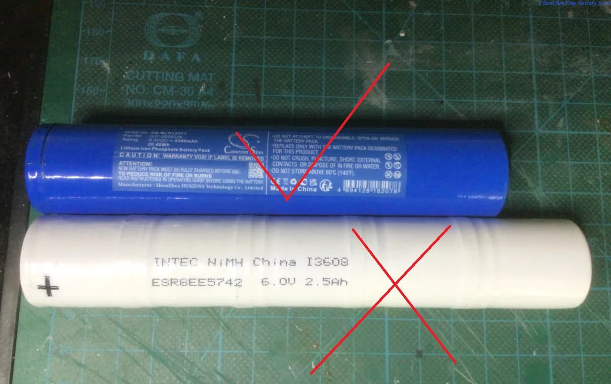 Batterie de lampe de poche CS 6,4 V 3200 mAh ILIF- 3006526   pour Maglite ML125, ML150LR, ML150LRX, 