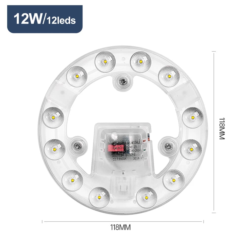 Panneau LED 220V, Module LED de remplacement pour plafonnier 12W 18W 24W 36W, Kit de panneau lumineu