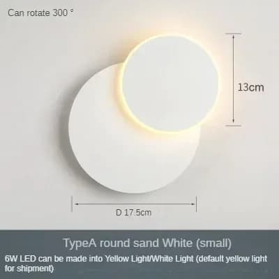 DINDALLED Applique murale LED moderne rotative pour chambre à coucher et couloir, applique multi-lan