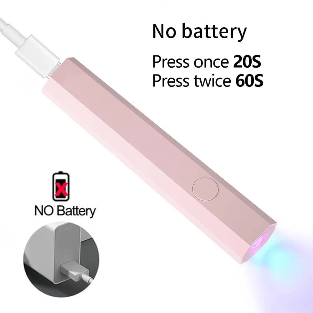 YIKOOLIN Mini lampe à ongles UV pour ongles en Gel lampe à ongles LED pour vernis Gel manucure USB s