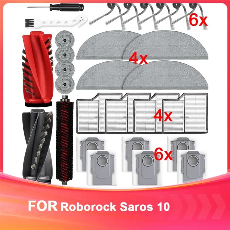A74E-Kit d'accessoires pour Robot Roborock Saros 10, ces pièces de rechange compatibles